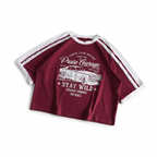 KUREON Vintage Racing Oversized Graphic T-Shirt – Premium Cotton Streetwear | Maroon