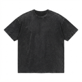 KUREON Essential Acid Wash Oversized T-Shirt – Premium Heavyweight Cotton | Vintage Black