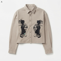KUREON Apollo Heritage Oversized Printed Shirt – Premium Beige Greek Statue Button-Up Shirt