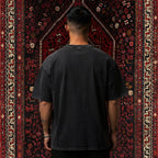 KUREON Essential Acid Wash Oversized T-Shirt – Premium Heavyweight Cotton | Vintage Black